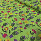 Premium 100% Cotton Lawn Fabric – Green Garden & Watering Can Print – 58" (147cm) Wide by the Metre