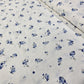 Premium 100% Crinkle Cotton Fabric – Off-White & Blue Ditsy Floral Print – 58" (147cm) Wide by the Metre