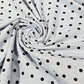 Premium Cotton Linen Blend Fabric – White & Black Polka Dot Pattern – 58" (147cm) Wide by the Metre