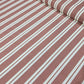 Premium Cotton Linen Blend Fabric – Dusky Pink & Terracotta Stripe Pattern – 58" (147cm) Wide by the Metre