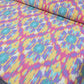 Premium Cotton Linen Blend Fabric – Pastel Pastel Multi-Colour Ikat Pattern – 58" (147cm) Wide by the Metre