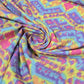 Premium Cotton Linen Blend Fabric – Multi-Colour Ikat Diamond Print – 58" (147cm) Wide by the Metre