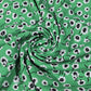 Premium Cotton Linen Blend Fabric – Emerald Green Ditsy Daisy Print – 58" (147cm) Wide by the Metre