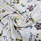 Premium 100% Cotton Lawn Fabric – Ivory Floral & Paisley Sprig Print – 58" (147cm) Wide by the Metre