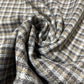 Italian Wool Blend Check Fabric – Brown, Camel & Cream – 35% Wool – 58" Wide – By the Metre