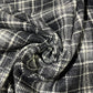 Italian Wool Blend Black & Cream Check Fabric – 35% Wool – 58" Wide – By the Metre
