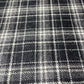 Italian Wool Blend Black & Cream Check Fabric – 35% Wool – 58" Wide – By the Metre