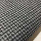 Italian Wool Blend Grey & Black Houndstooth Fabric – 58" Wide – By the Metre