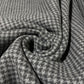 Italian Wool Blend Grey & Black Houndstooth Fabric – 58" Wide – By the Metre