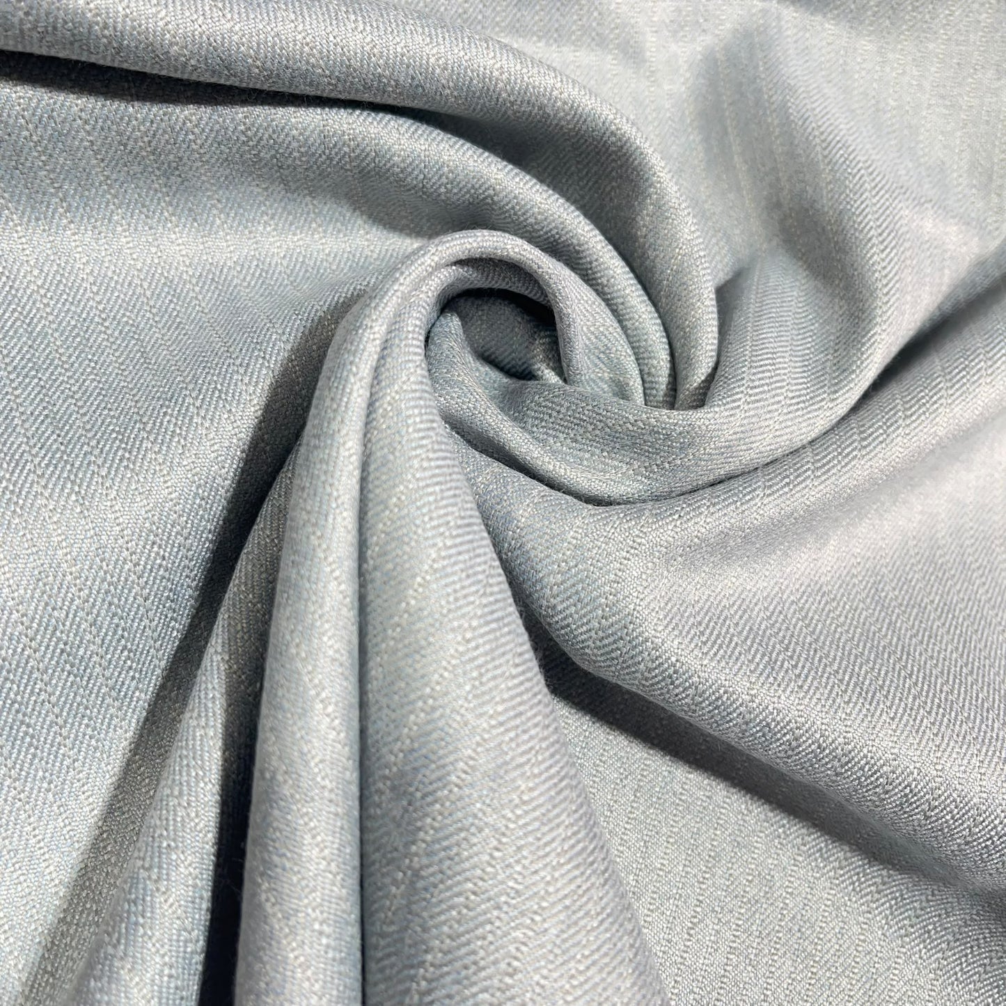 Silver Grey Stripe Polyester Cashmere Suiting Fabric Suit Trouser Dress Material By The Meter 58" Wide