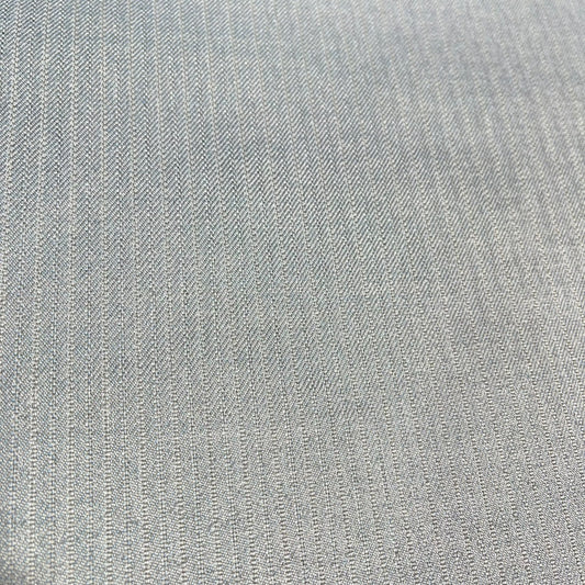 Silver Grey Stripe Polyester Cashmere Suiting Fabric Suit Trouser Dress Material By The Meter 58" Wide