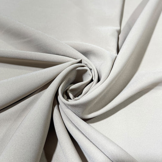 Stone Plain Peach-Skin Powder Touch Crepe Fabric – 150cm Wide – By the Metre