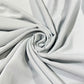 Ice Grey Plain Peach-Skin Powder Touch Crepe Fabric – 150cm Wide – By the Metre