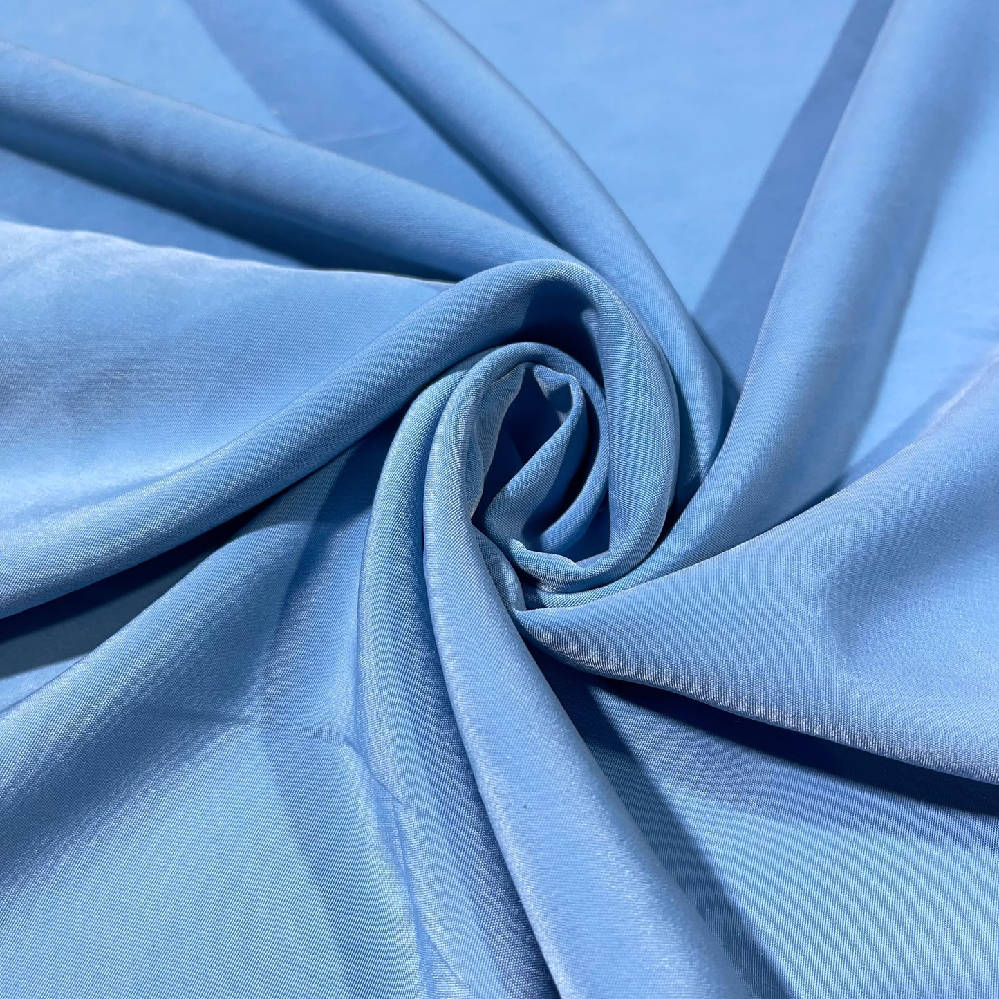 Cornflower Blue Plain Peach-Skin Powder Touch Crepe Fabric – 150cm Wide – By the Metre