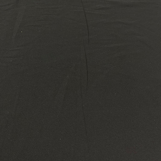 Black Plain Peach-Skin Powder Touch Crepe Fabric – 150cm Wide – By the Metre
