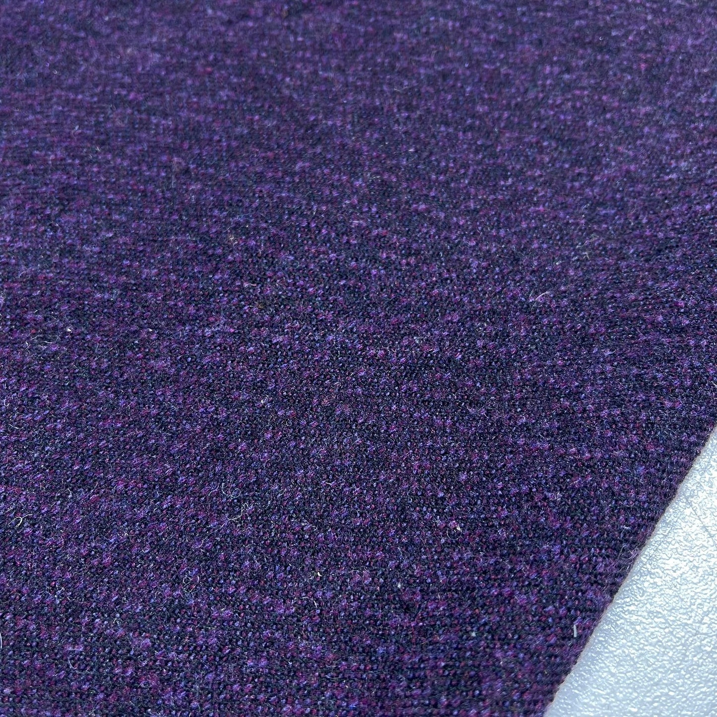 Deep Purple Melange Italian Wool Blend Fabric – Premium Coat, Jacket, Dress & Costume Material – 58" Wide