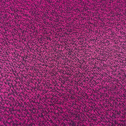 Fuchsia Herringbone Melange Italian Wool Blend Fabric – Premium Coat, Jacket, Dress & Costume Material – 58" Wide