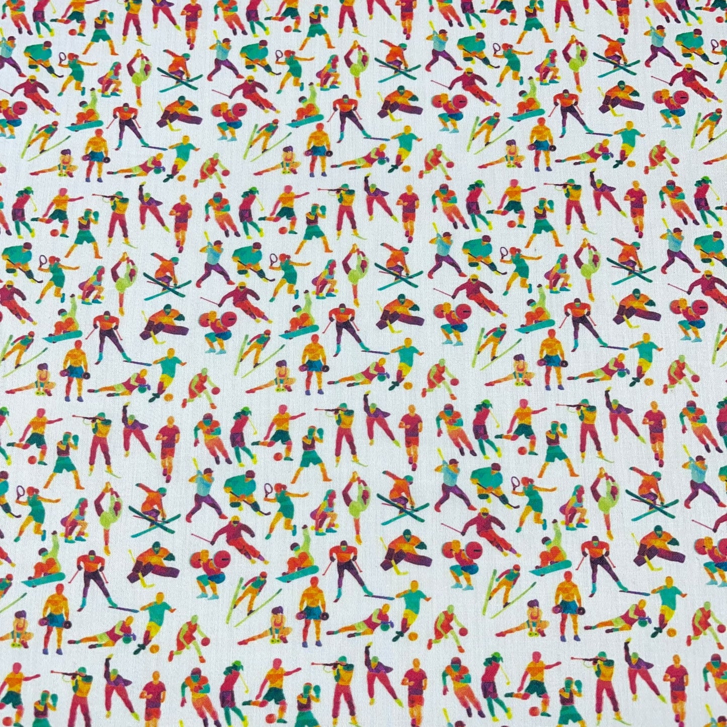 Athletes in Action 100% Cotton Sateen Sports & Dance Print Dress Craft & Décor Fabric 55" Wide