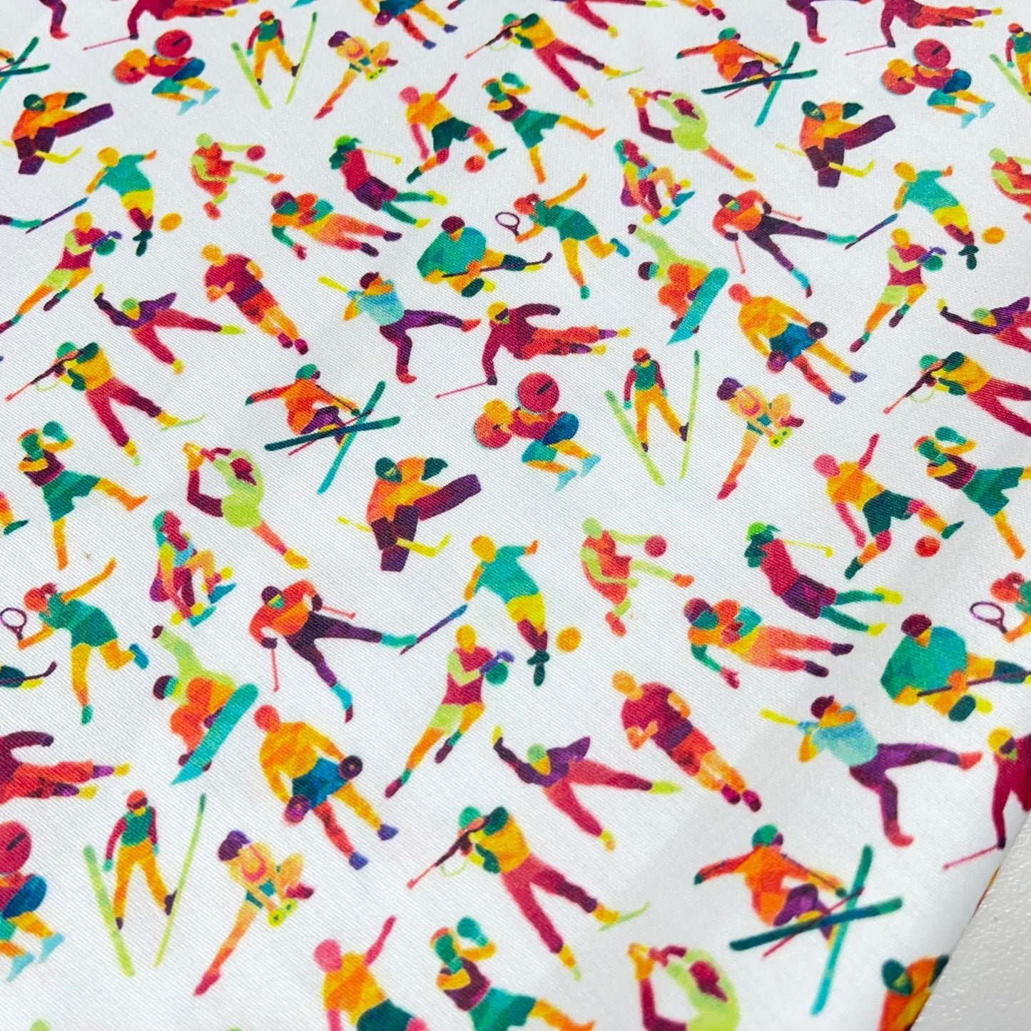 Athletes in Action 100% Cotton Sateen Sports & Dance Print Dress Craft & Décor Fabric 55" Wide