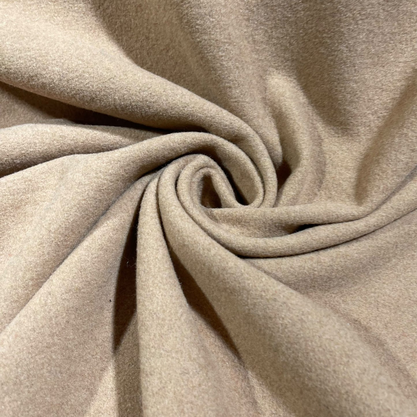 Plain Warm Taupe Italian Wool Blend Fabric – Premium Coat, Jacket, Dress & Costume Material – 58" Wide