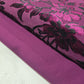 Wine Floral Velvet Devore & Plain Wool Peach Skin Fabric 58" Wide – Mix & Match Powder Touch Fabric By The Metre