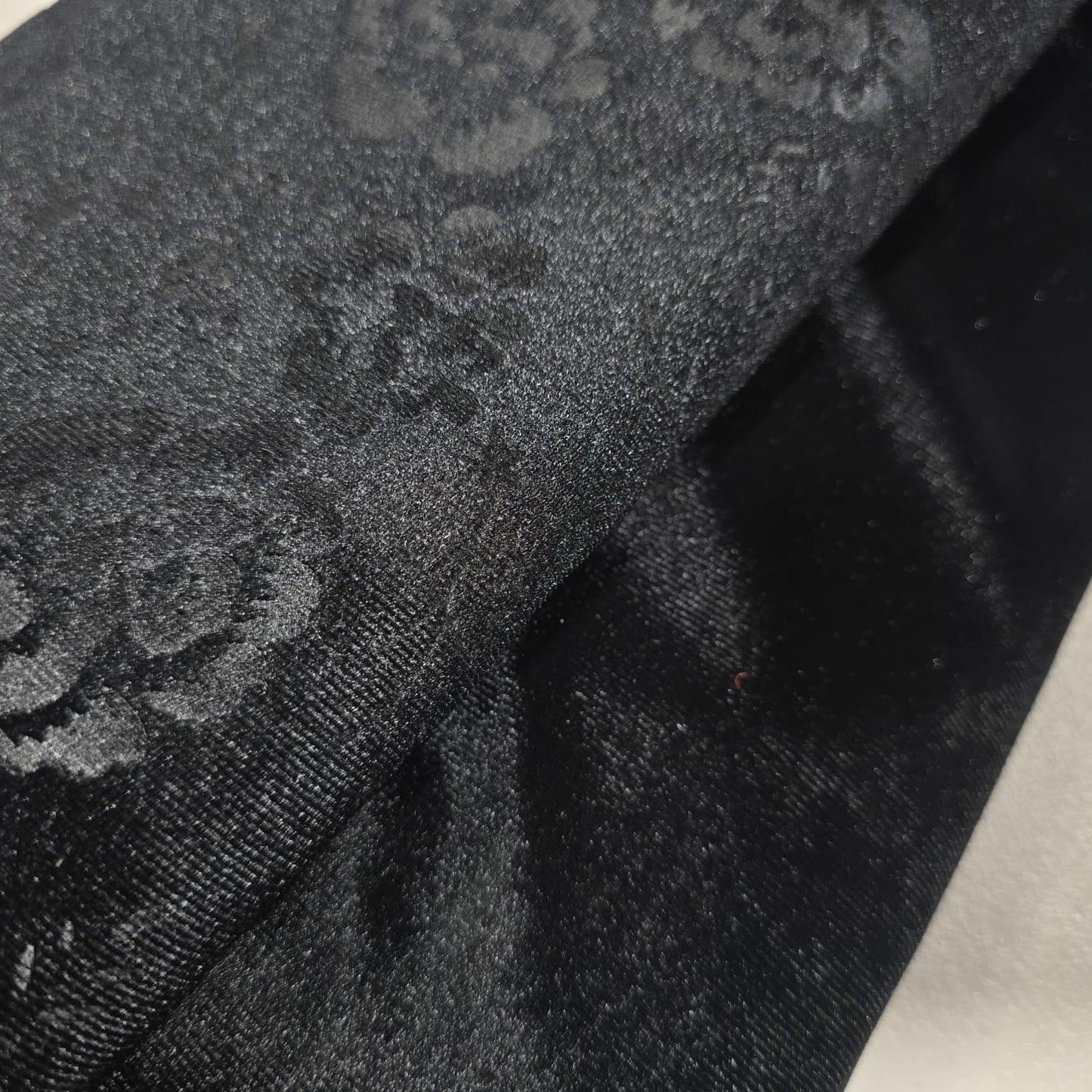 Black Stretch Velvet Fabric 58" Wide – Embossed Floral & Plain Matching Velvet Mix & Match By The Metre