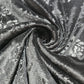 Black Stretch Velvet Fabric 58" Wide – Embossed Floral & Plain Matching Velvet Mix & Match By The Metre