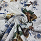 Ivory Floral Velvet Devore & Plain Wool Peach Skin Fabric 58" Wide – Mix & Match By The Metre