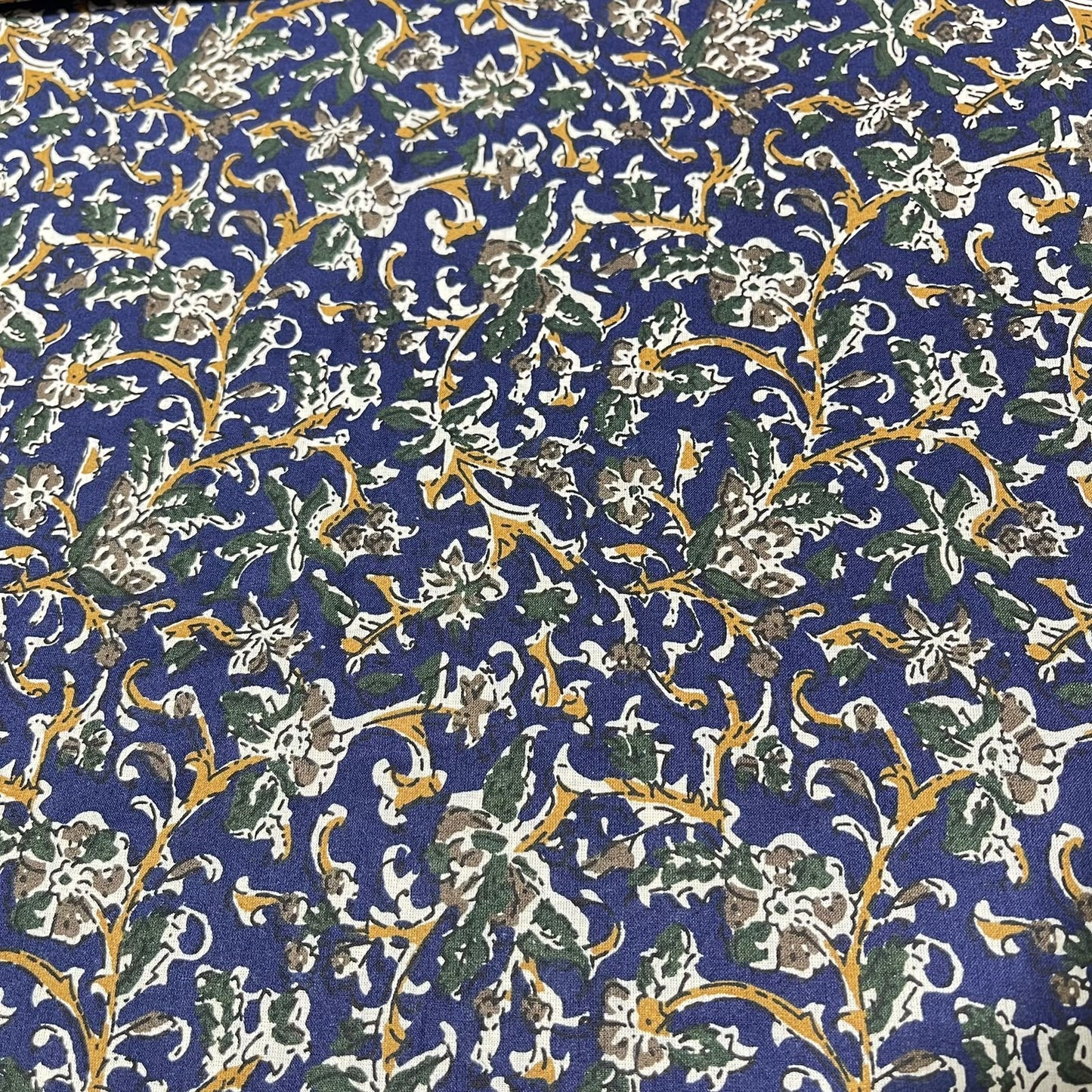 Indigo Heritage Vine 100% Cotton Quilting Dress Craft Costume Fabric 58" Wide By The Meter