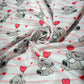 Teddy Love Print 100% Cotton Quilting Dress Craft Costume Fabric 58" Wide By The Meter