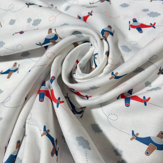 Sky Adventure 100% Cotton Quilting Dress Craft Costume Fabric 58" Wide By The Meter