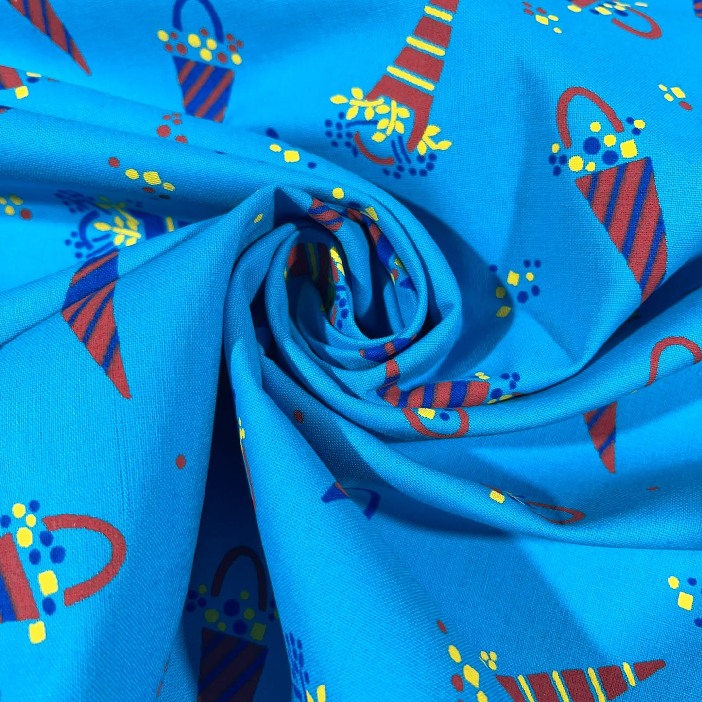 Turquoise Celebration 100% Cotton Quilting Dress Craft Costume Fabric 58" Wide By The Meter