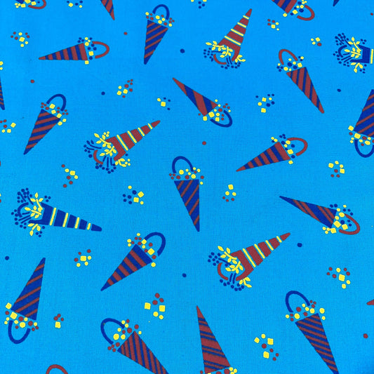Turquoise Celebration 100% Cotton Quilting Dress Craft Costume Fabric 58" Wide By The Meter