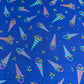 Royal Blue Celebration 100% Cotton Quilting Dress Craft Costume Fabric 58" Wide By The Meter