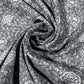 Charcoal Botanical 100% Cotton Quilting Dress Craft Costume Fabric 58" Wide By The Meter