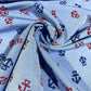Nautical Anchor 100% Cotton Quilting Dress Craft Costume Fabric 58" Wide By The Meter