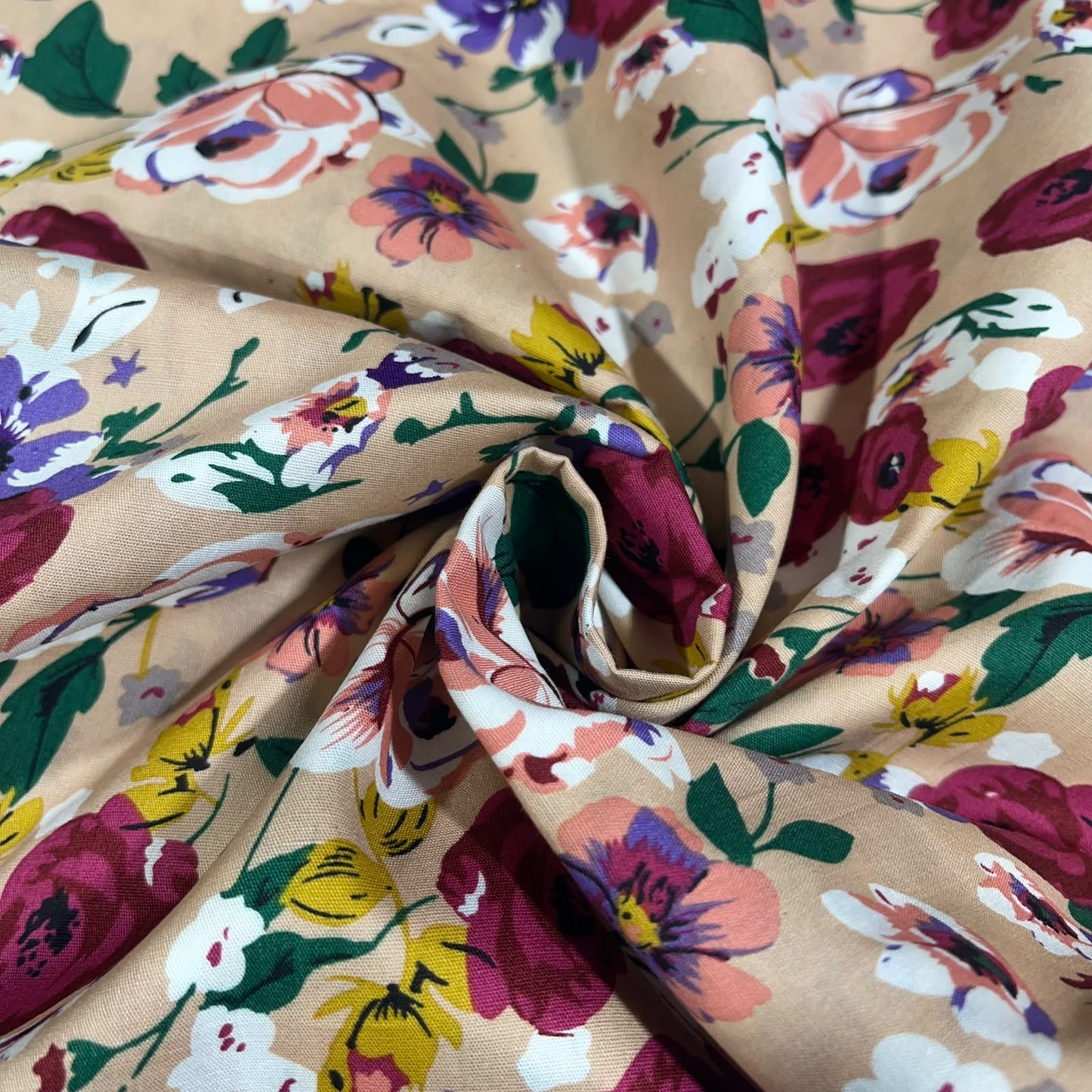 Multicolour Rose Floral 100% Cotton Quilting Dress Craft Costume Fabric 58" Wide By The Meter