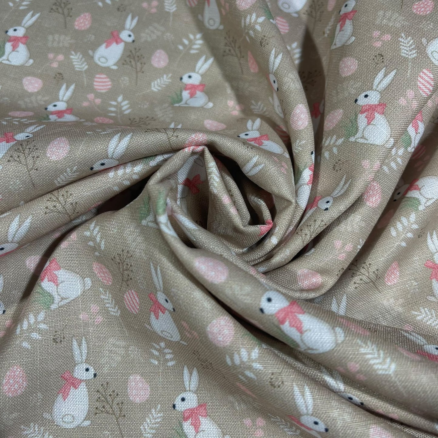 Bunny Toss Print 100% Cotton Quilting Dress Craft Costume Fabric 58" Wide By The Meter
