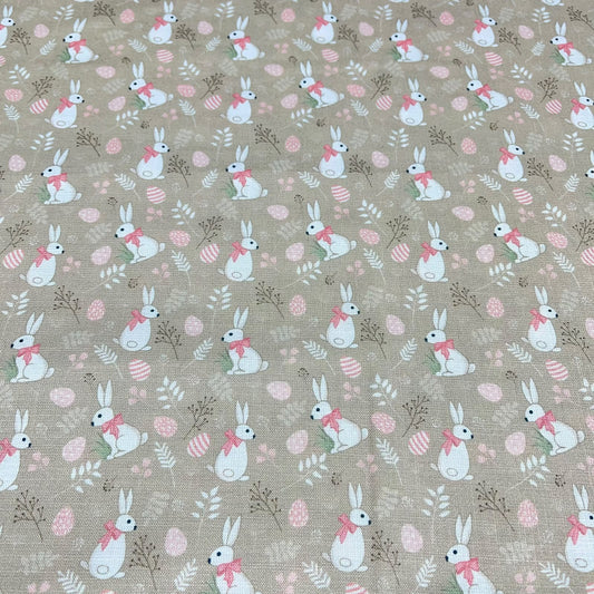 Bunny Toss Print 100% Cotton Quilting Dress Craft Costume Fabric 58" Wide By The Meter