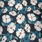 Navy Tropical Floral 100% Cotton Quilting Dress Craft Costume Fabric 58" Wide By The Meter