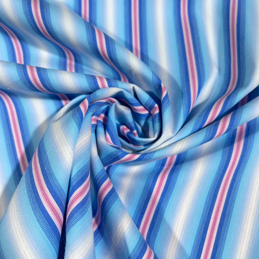 Deckchair Stripe 100% Cotton Quilting Dress Craft Costume Fabric 58" Wide By The Meter