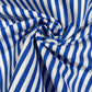 Classic Blue Stripe 100% Cotton Quilting Dress Craft Costume Fabric 58" Wide By The Meter
