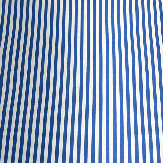 Classic Blue Stripe 100% Cotton Quilting Dress Craft Costume Fabric 58" Wide By The Meter