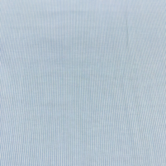 Blue Pin Stripe 100% Cotton Quilting Dress Craft Costume Fabric 58" Wide By The Meter