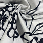 Monochrome Floral 100% Cotton Quilting Dress Craft Costume Fabric 58" Wide By The Meter
