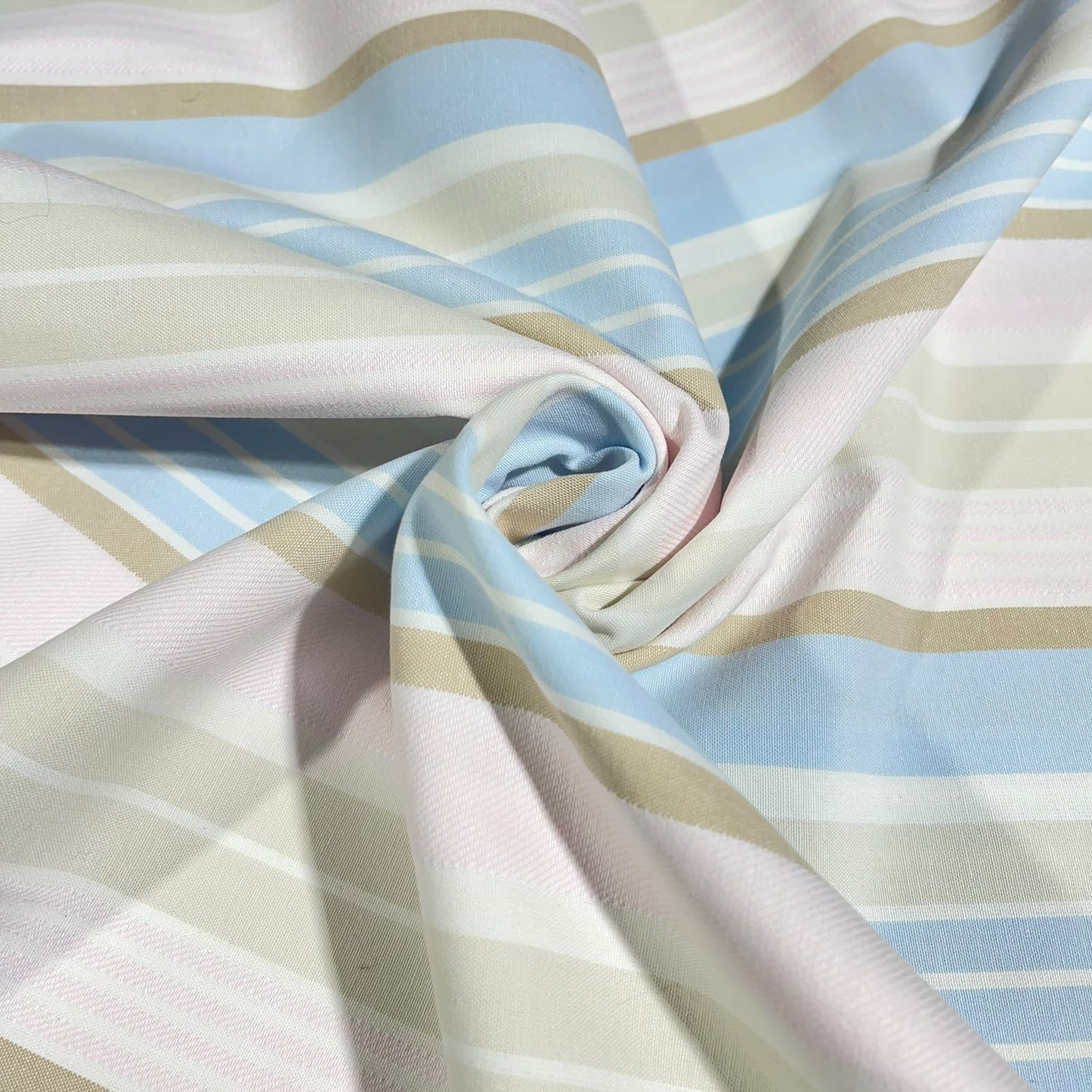 Coastal Pastel Stripe 100% Cotton Quilting Dress Craft Costume Fabric 58" Wide By The Meter