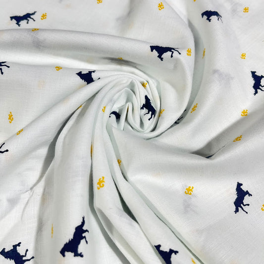 Horse Motif 100% Cotton Quilting Dress Craft Costume Fabric 58" Wide By The Meter