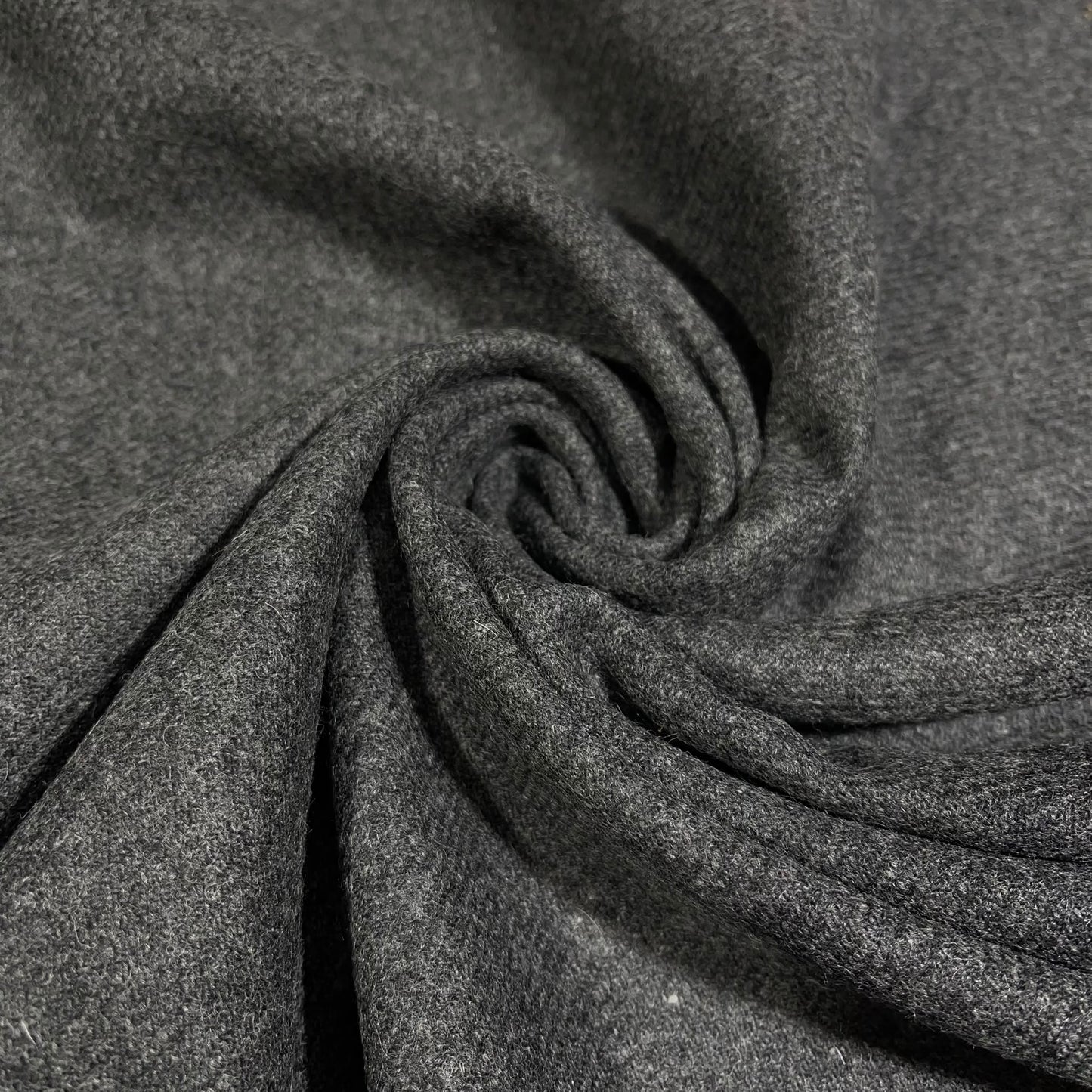 Heather Grey 100% Wool Flannel Italian Blend Fabric – Premium Coat, Jacket, Dress & Costume Material – 58" Wide By The Meter