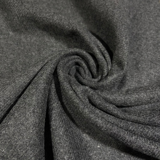 Heather Grey 100% Wool Flannel Italian Blend Fabric – Premium Coat, Jacket, Dress & Costume Material – 58" Wide By The Meter