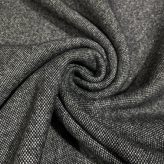 Grey Micro Weave Italian Wool Blend Fabric – Premium Coat, Jacket, Dress & Costume Material – 58" Wide By The Meter